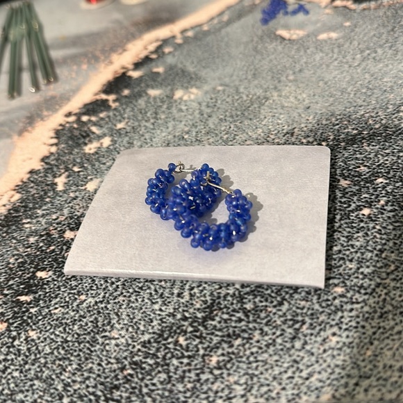 Bella Blues, handmade, beaded twist earrings - Picture 1 of 3